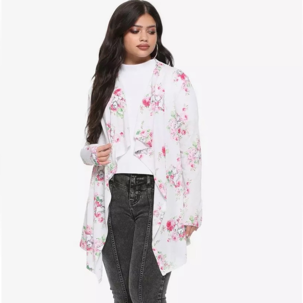 Disney Pink and White Oversized Long Lightweight Aristocrats Cardigan Size Small